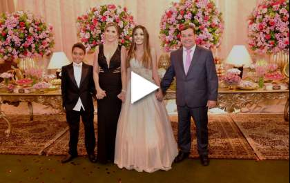 Sofisticação e estilo na festa de 15 anos de Camilly