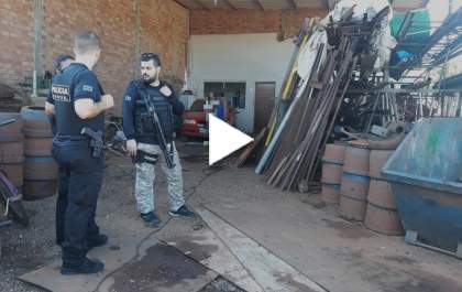 'Ferro velho' é alvo de ação das polícias de Três Lagoas e Castilho