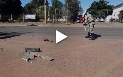 Motociclista fica ferido em colisão com carro na Ranulpho Marques Leal