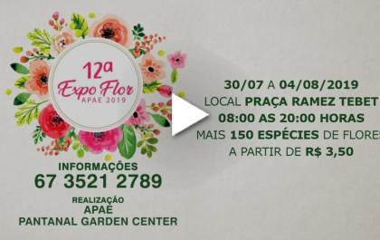 12ª Expoflor começa nesta terça-feira em Três Lagoas