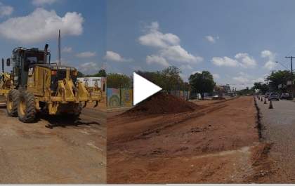 Obras de revitalização da Avenida Clodoaldo Garcia prosseguem