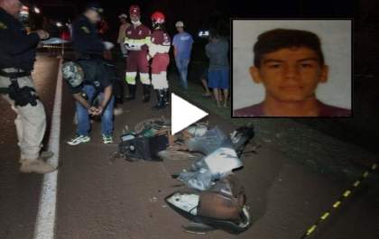 Jovem de 19 anos morre ao colidir moto contra traseira de caminhão