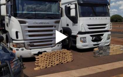 Cocaína avaliada em R$ 8 milhões é apreendida em carretas pela PRF
