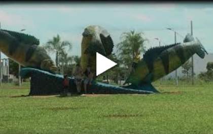 Esculturas temáticas viram ponto de selfies em Três Lagoas