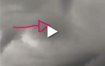 Nuvem em formato de tornado é vista em Três Lagoas