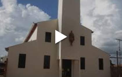 Parte do forro da capela de Santo Expedito caiu