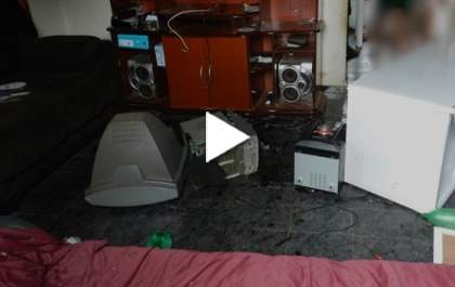 Marido quebra TV e agride esposa: 