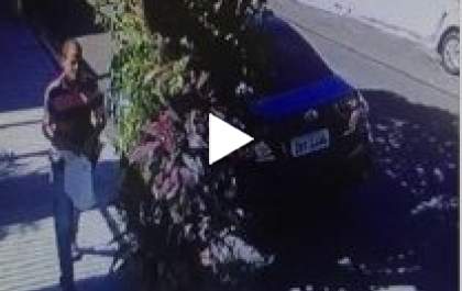 Câmeras flagram furto de bolsa em carro em Birigui