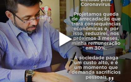 Prefeito de Lins anuncia redução do próprio salário por 3 meses