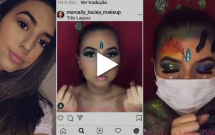 Com graça e criatividade, jovem maquiadora usa Instagram para divulgar sua arte