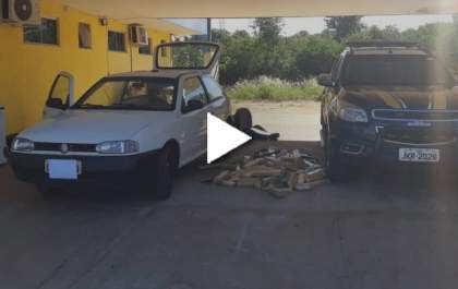 PRF apreende 112 Kg de maconha e skunk em Água Clara