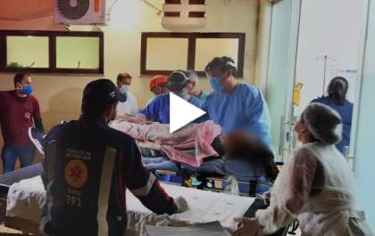 Colisão deixa bebê de 2 meses e crianças de 3 e 5 anos em estado grave