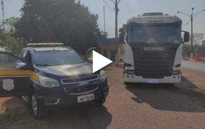 PRF apreendeu uma carreta na Br-262 com adulteração nos números dos chassis