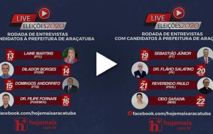 Confira as entrevistas com os candidatos à Prefeitura de Araçatuba