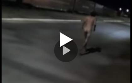 Vídeo circulando de um suposto ladrão correndo pelado no Jupiá