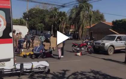 Rapaz fica ferido em acidente no bairro Lapa em TL. Veja vídeo