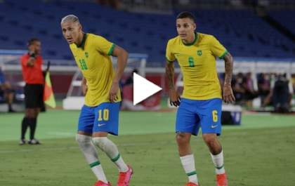 Futebol estreia com 3 gols de Richarlison