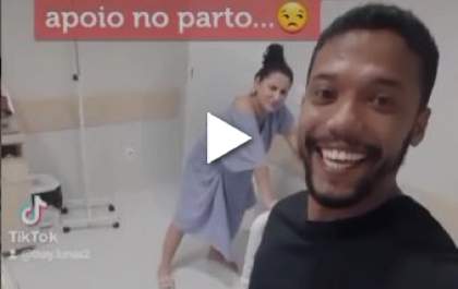 Três-lagoense viraliza com vídeo dançando no TikTok enquanto a esposa está em trabalho de parto