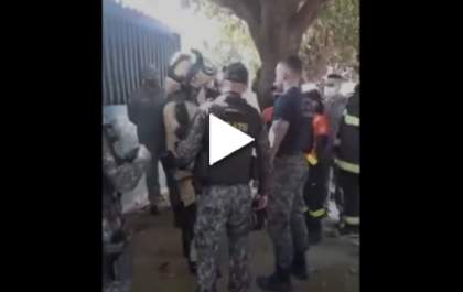 Policiais do Gate começam a desarmar explosivos em Araçatuba