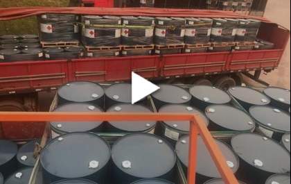Apreensão de 130 mil quilos de&nbsp; solvente para refino de cocaína&nbsp;