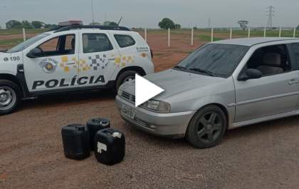 PM Rodoviária prende indivíduo furtando combustível e descobre quadrilha especializada