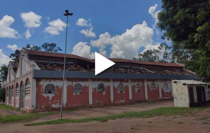 Telhado do Centro Cultural Ferroviário de Araçatuba desaba e Defesa Civil avaliará danos&nbsp;