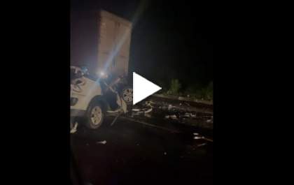 Imagens de acidente na BR-262 na região de Água Clara impressionam motoristas