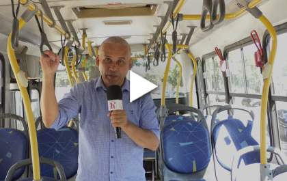 Ônibus coletivos no detalhe