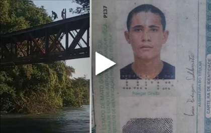 Jovem aceita desafio de pular da ponte do Rio Verde e está desaparecido