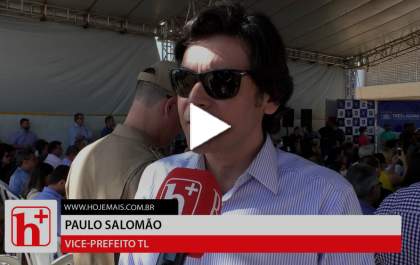 Paulinho Salomão feliz com a inauguração do Regional