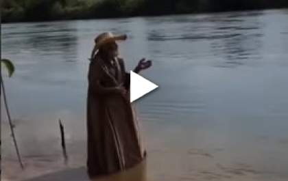 Velho do Rio é visto no Rio Sucuriú em Inocência