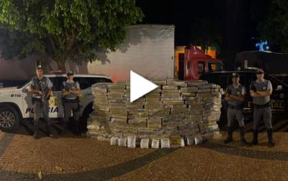 Polícia Rodoviária apreende caminhão com 1 tonelada e meia de drogas em Birigui
