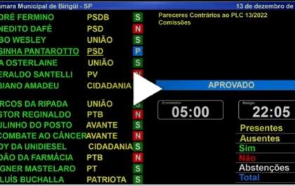 Vereadores arquivam taxa do lixo e parcelamentos do Biriguiprev