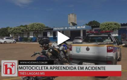 Polícia recupera moto após acidente de trânsito em Três Lagoas