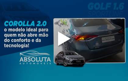 Corolla 2.0, o modelo ideal para quem não abre mão do conforto e da tecnologia!