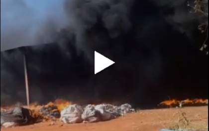 Incêndio destrói Barracão de Reciclagem em Andradina