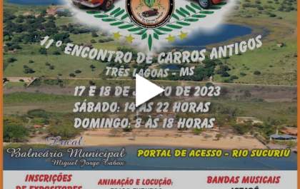 11° Encontro de Carros Antigos deve reunir cerca de 200 veículos