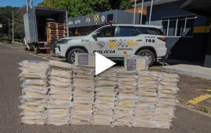 TOR apreende mais de 100 quilos de pasta base de cocaína