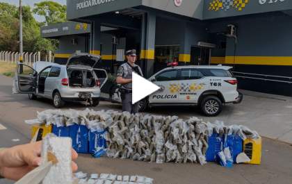 TOR apreende adolescente com carro carregado com maconha