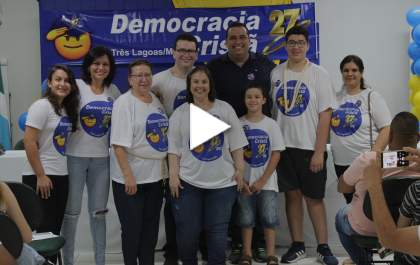 Agitta Social no evento de apresentação e filiação do Democracia Cristã&nbsp;