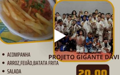 Projeto Gigante Davi promove marmitex em prol de campeonato