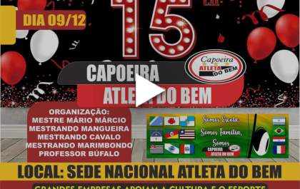Evento aberto celebra 15 anos de “Atleta do Bem”