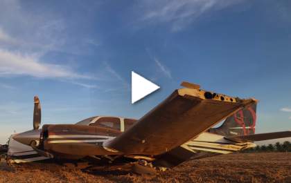 Avião faz pouso forçado em pista do aeródromo de Birigui