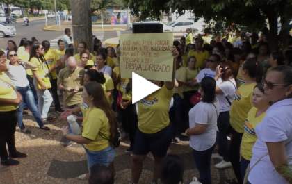 Administrativos da educação realizam manifestação nesta quarta-feira (20)