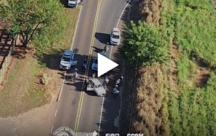 Com ajuda do helicóptero Água, PM prende dupla após furto de carro