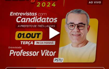 Professor Vitor responde a questões da população sobre suas propostas para Três Lagoas