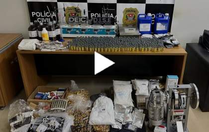 Polícia Civil descobre laboratório clandestino para produção de anabolizantes em Aracanguá