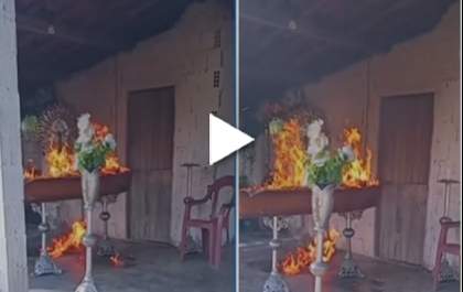 Corpo é incendiado durante velório no interior do Ceará