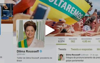 Dilma deixa de seguir Temer no Twitter e ainda se intitula 'presidenta do Brasil'