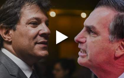 Pesquisa 'fora da curva', paga pela CUT, coloca o Haddad na frente de Bolsonaro